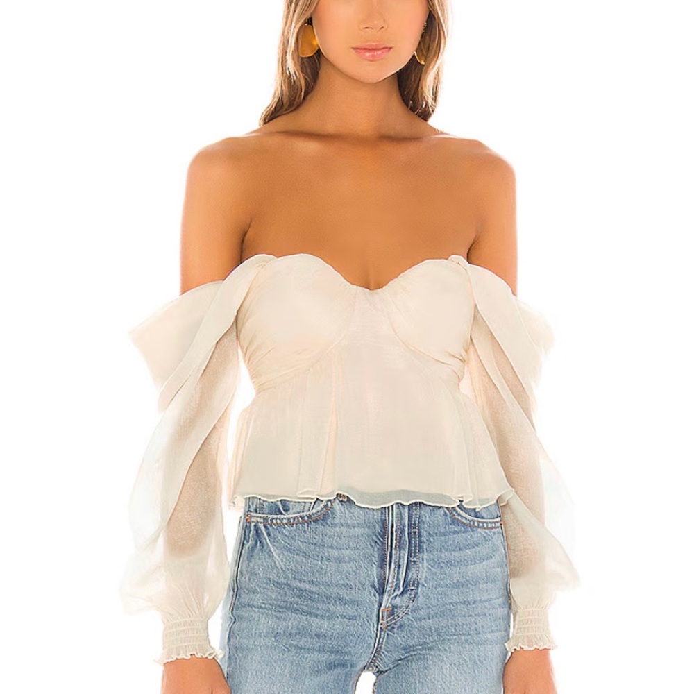 House of Harlow 1960 Burna Blouse in Cream